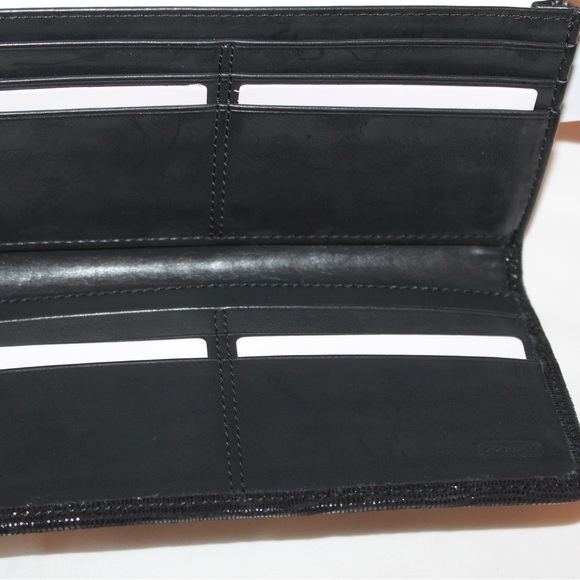 New w/Tag Black/White ALEXANDRA SIGNATURE SLIM ENVELOPE F48861 Below $218 Retail - Picture 2 of 3